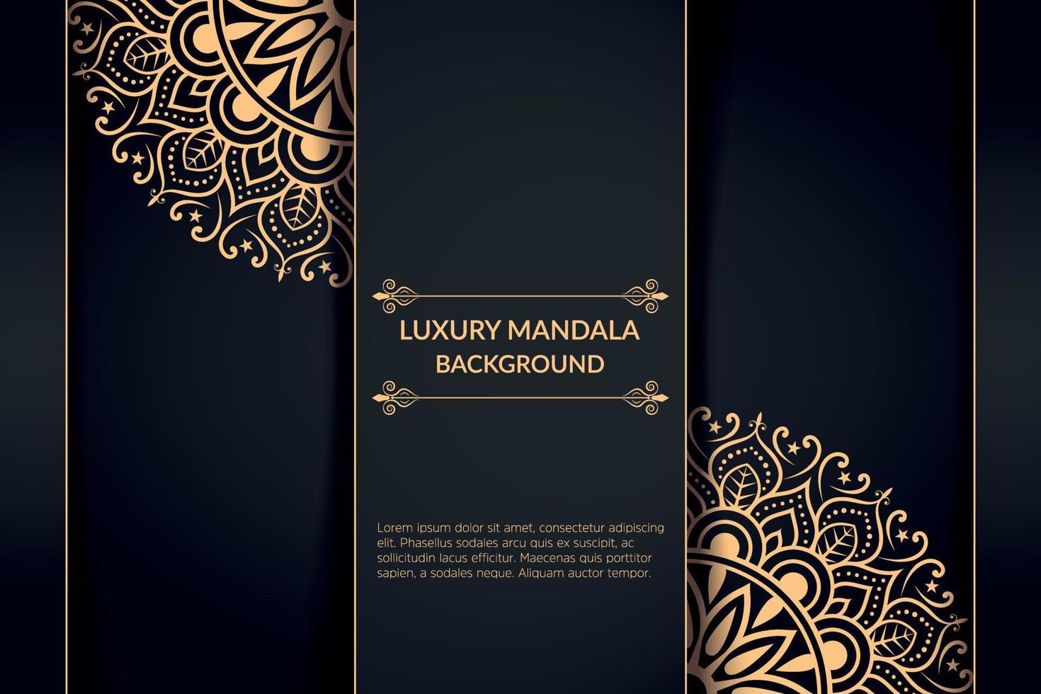 luxe sier- mandala achtergrond ontwerp met gouden mandala vrij vector het dossier