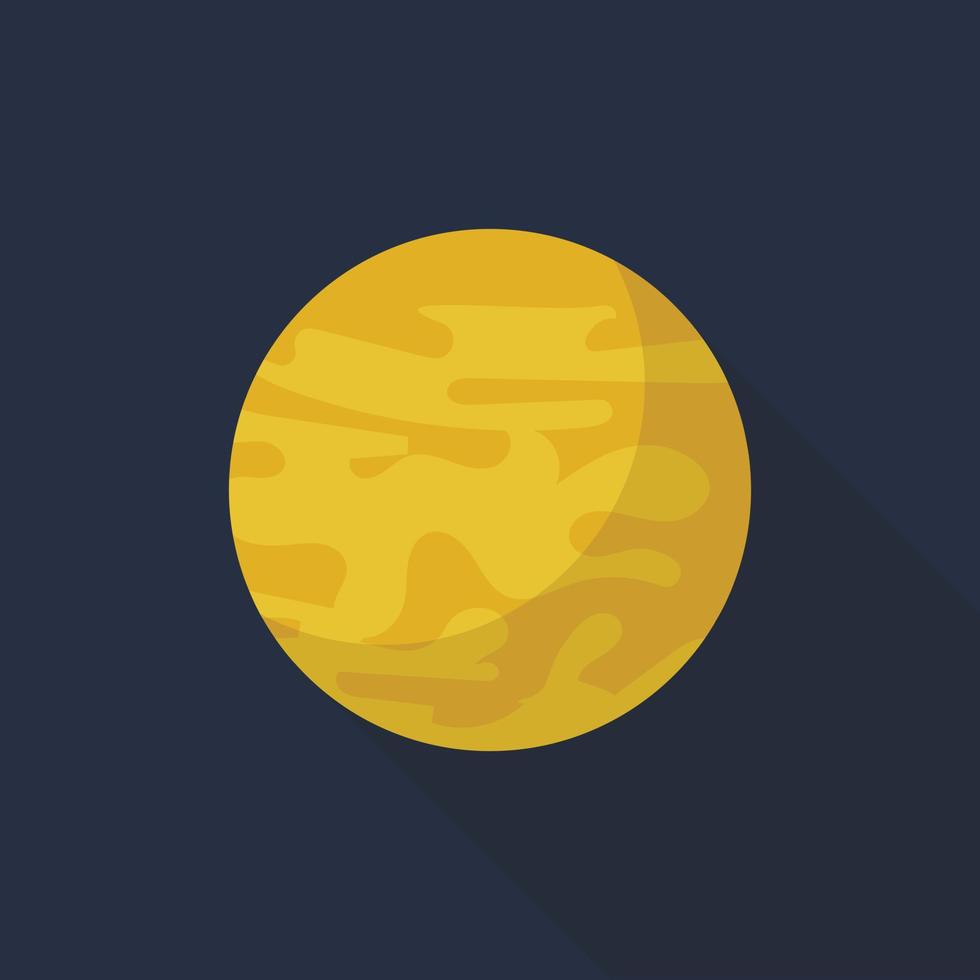 Venus planeet icoon, vlak stijl vector