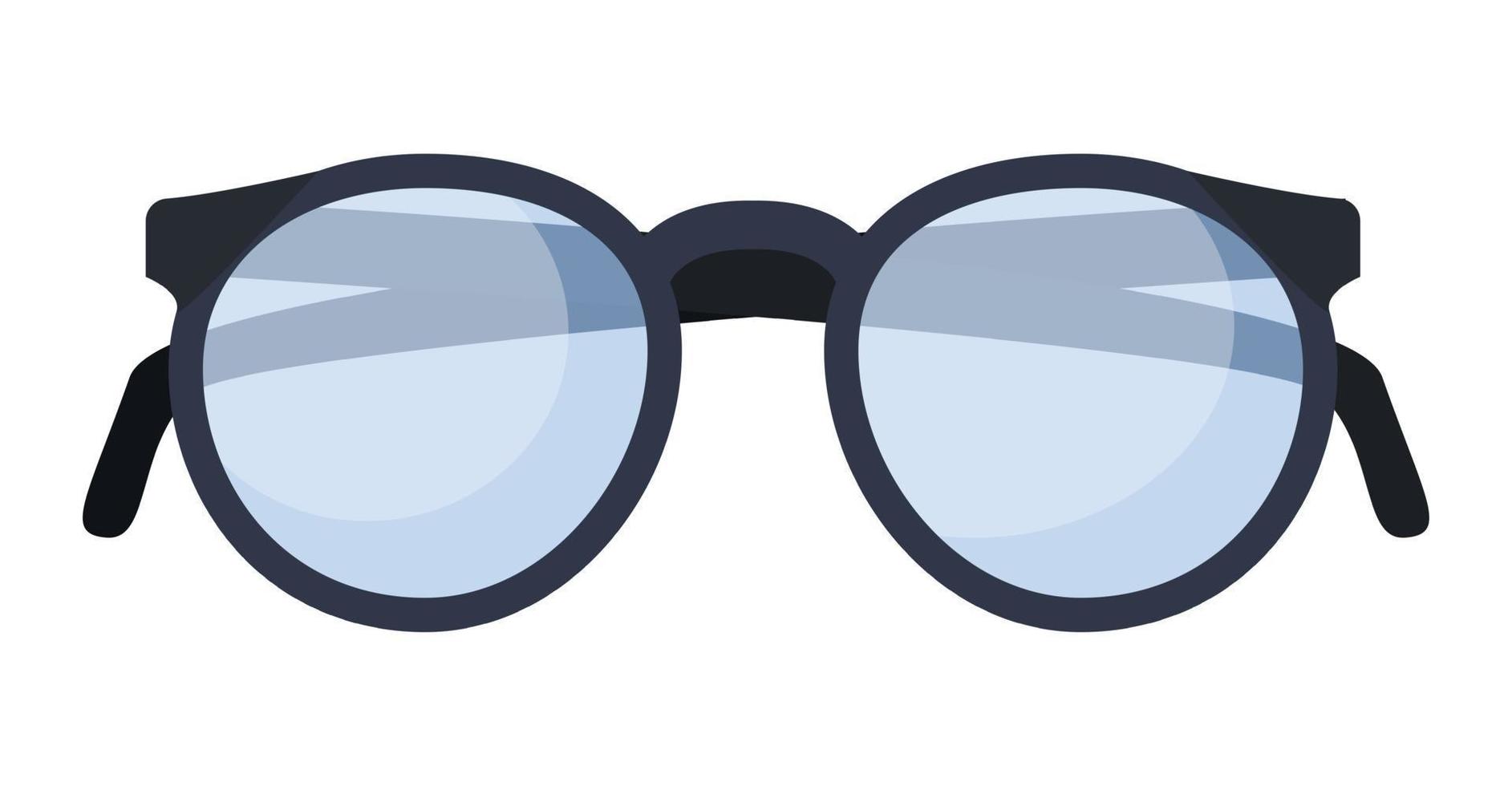 klassiek bril icoon, vlak stijl vector