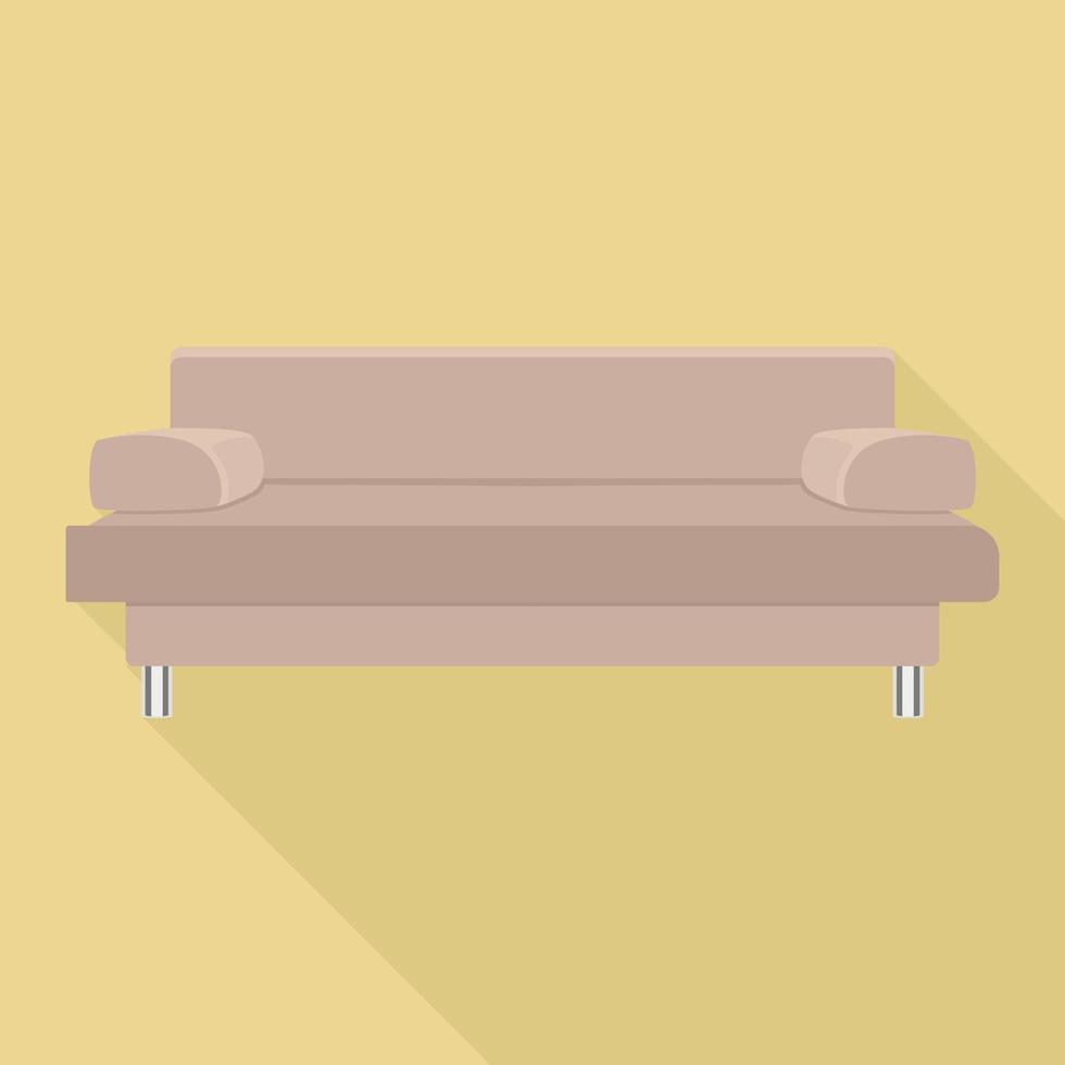 modern sofa icoon, vlak stijl vector