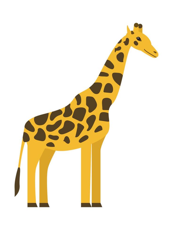 giraffe icoon, vlak stijl vector