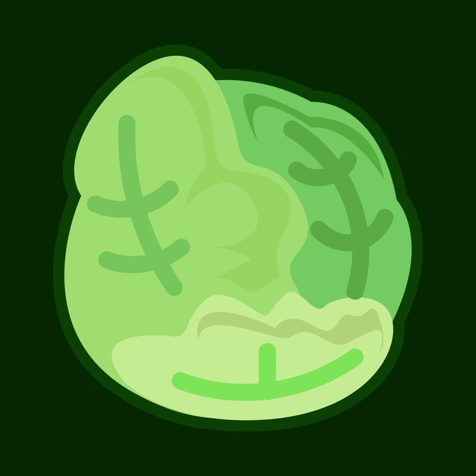 vers groen kool illustratie groente element met exotisch groen achtergrond kleur vector