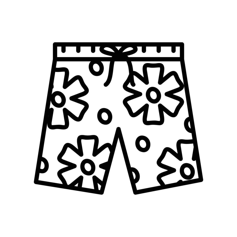 shorts of boomstammen icoon voor vrije tijd in strand gedurende zomer dag vector