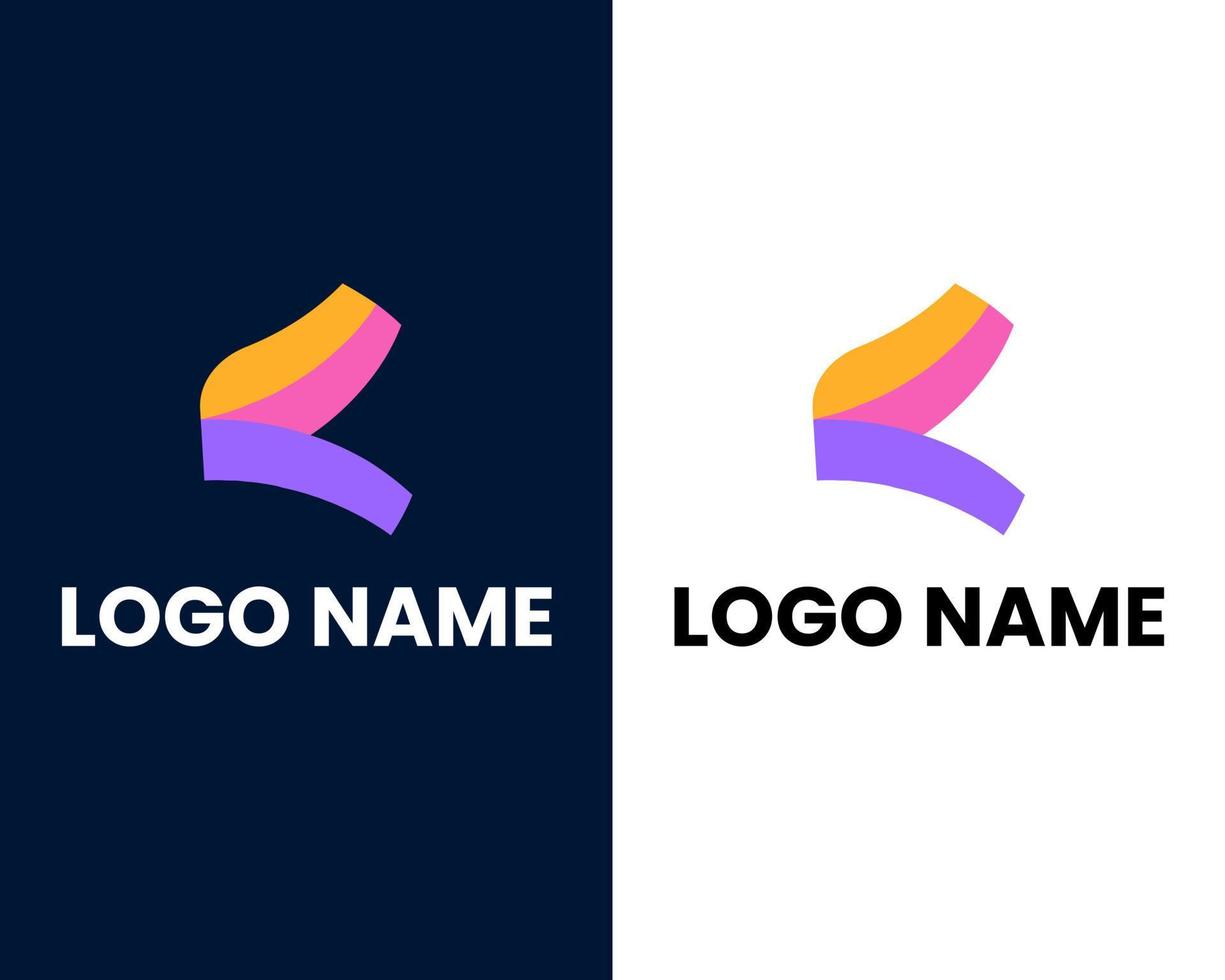 brief r modern kleurrijk bedrijf logo ontwerp sjabloon vector
