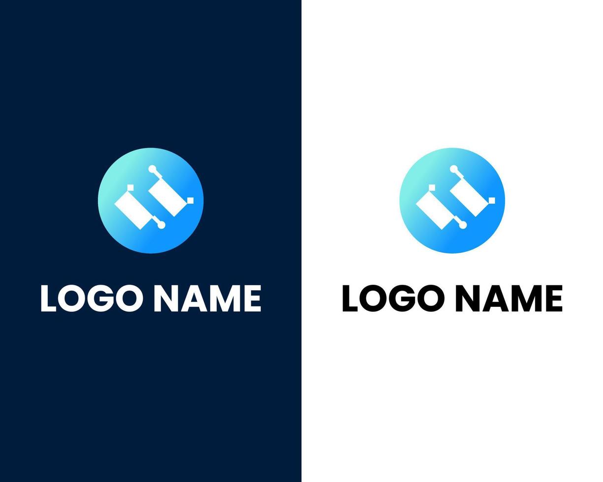 brief O met tech modern tech bedrijf logo ontwerp sjabloon vector