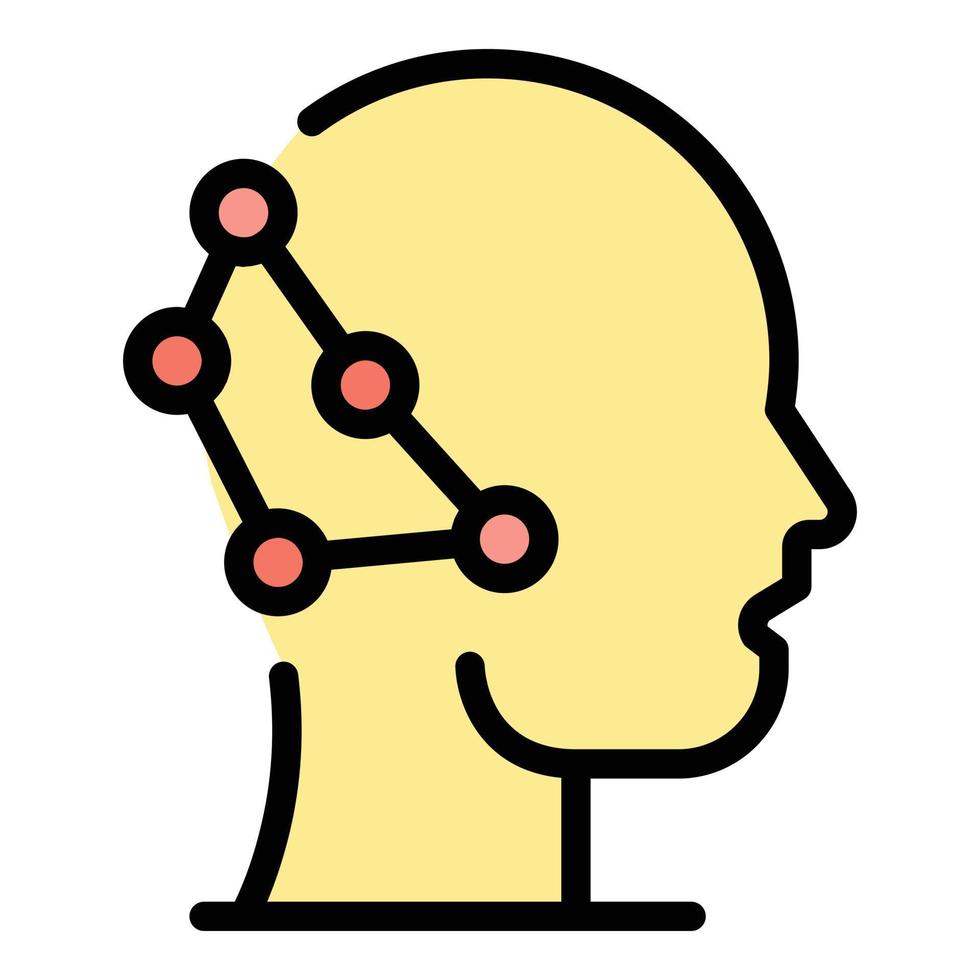 neuro herstructurering icoon kleur schets vector