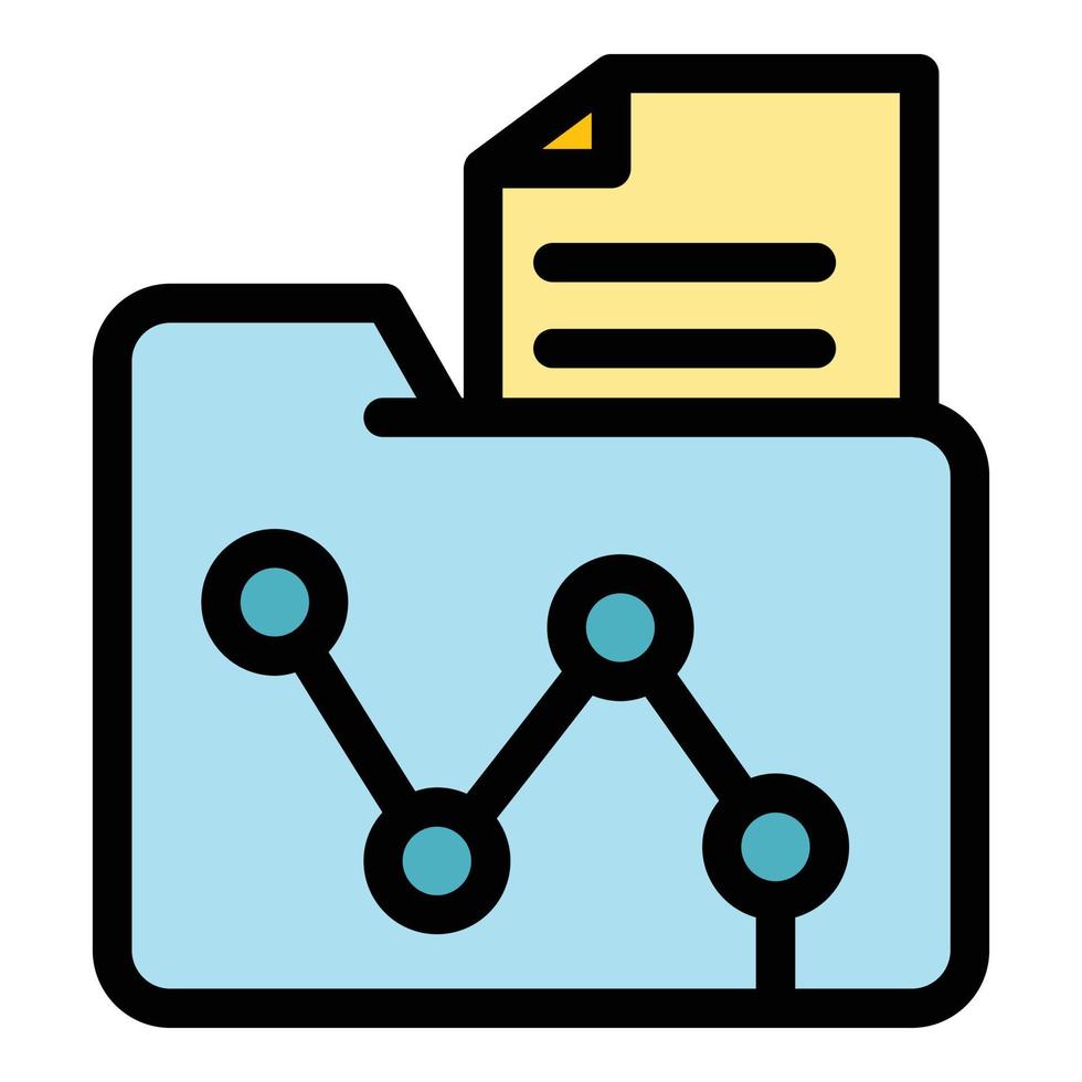 kantoor het dossier map icoon kleur schets vector