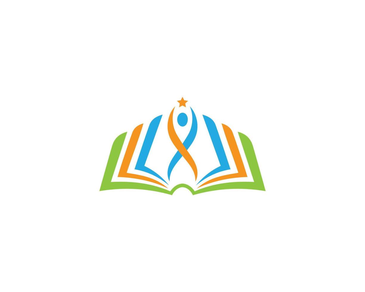 menselijk onderwijs Universiteit logo ontwerp modern vector sjabloon icoon.