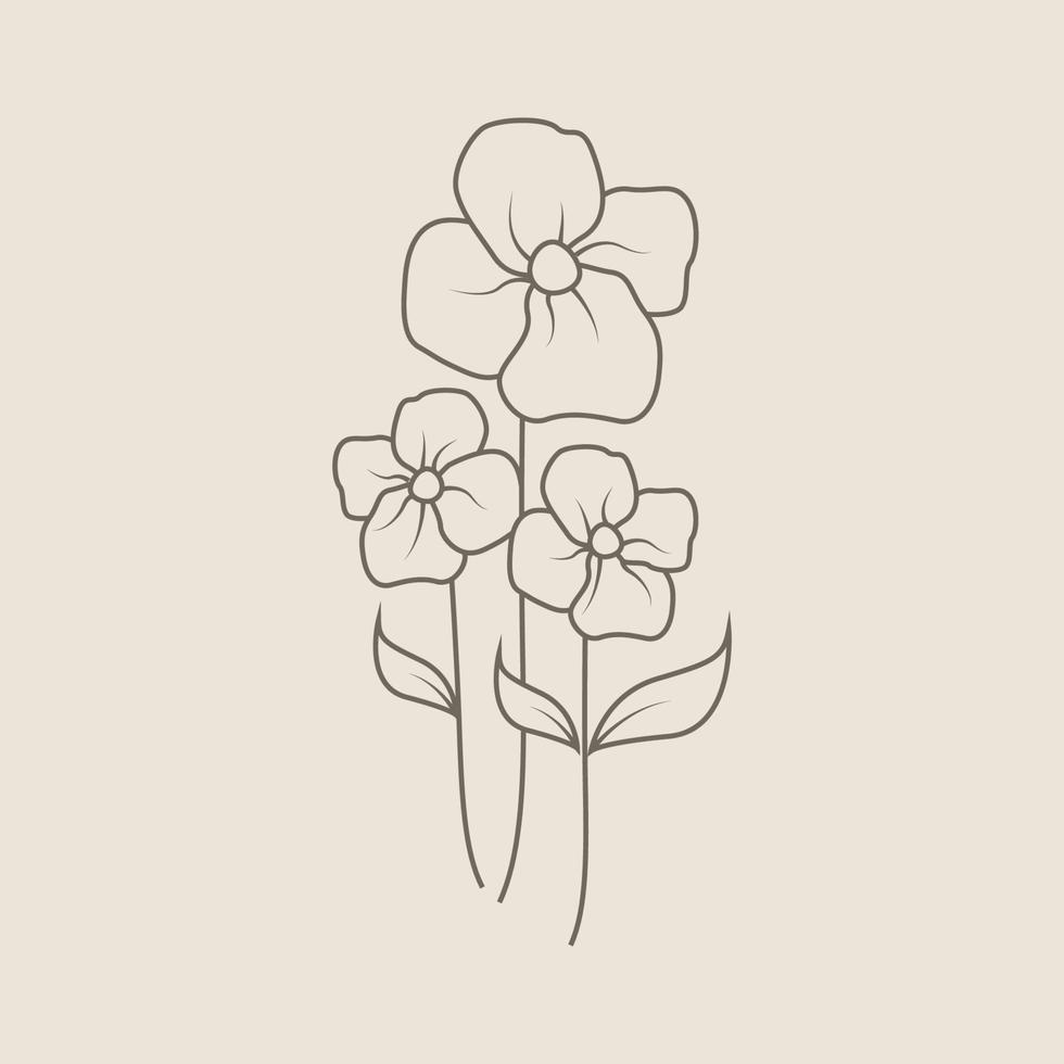 bloemen hand- getrokken ontwerp elementen vector