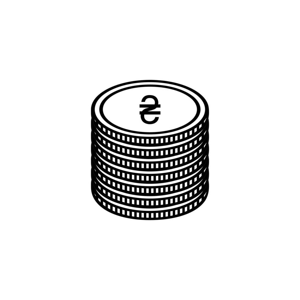 Oekraïne valuta icoon symbool, oekraïens grivna, uah teken. vector illustratie