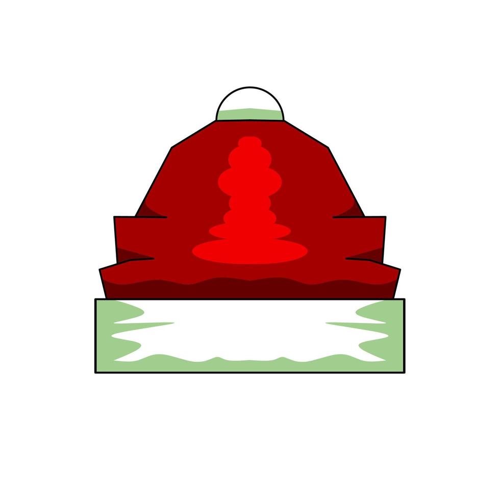 de kerstman hoed icoon ontwerp, rood hoed de kerstman met elegant concept vector