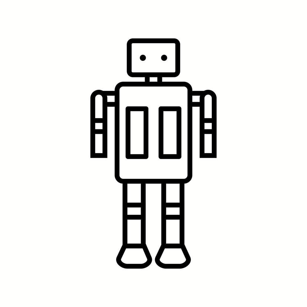 uniek robot vector lijn icoon