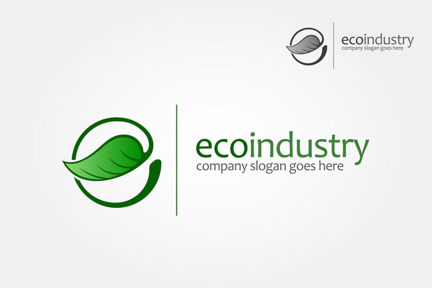 eco industrie vector logo sjabloon. creatief abstract blad icoon logo sjabloon 2.0 voor uw bedrijf.