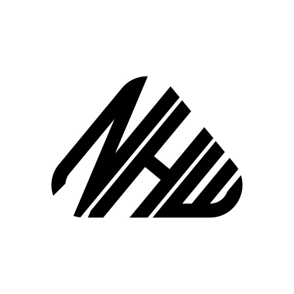 nhw brief logo creatief ontwerp met vector grafisch, nhw gemakkelijk en modern logo.