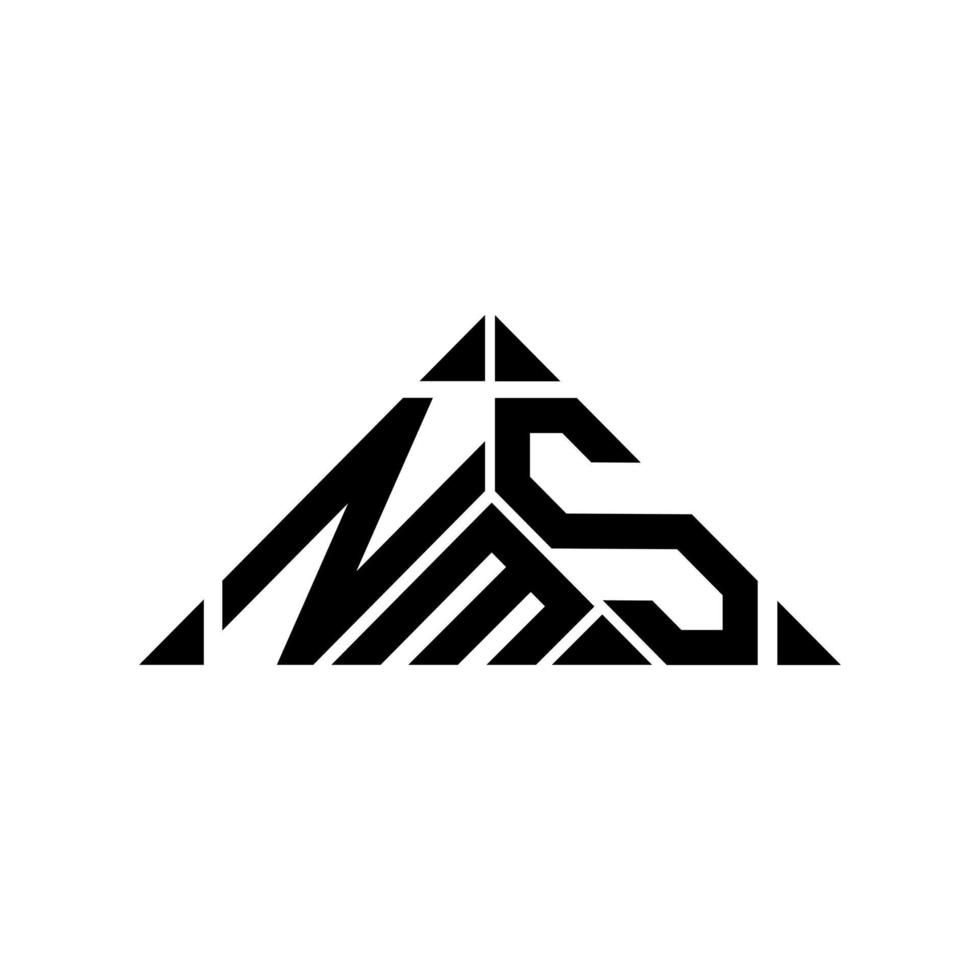 nms brief logo creatief ontwerp met vector grafisch, nms gemakkelijk en modern logo.