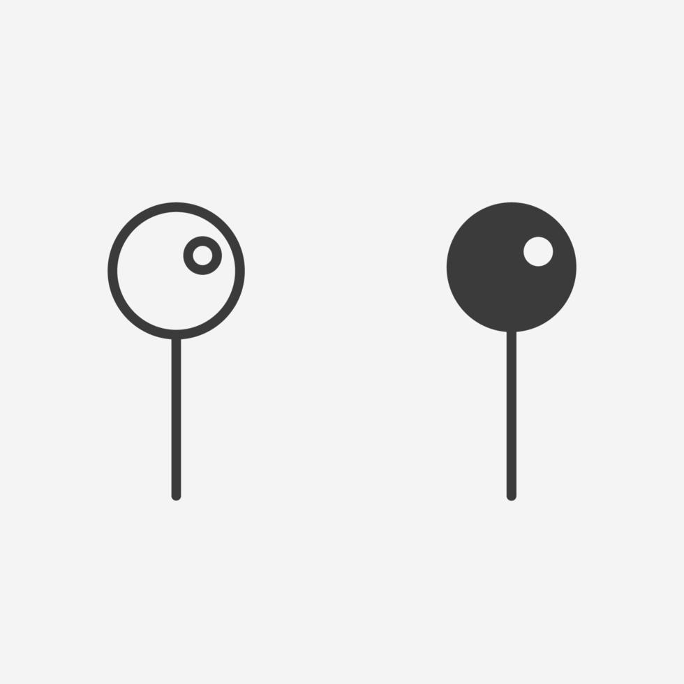 navigatie, wijzer, plaats, pin, kaart icoon vector geïsoleerd symbool teken