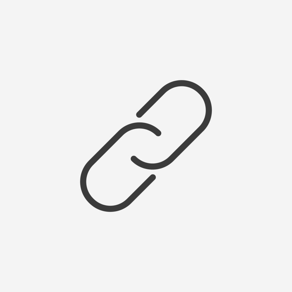 ketting, koppeling, hyperlink icoon vector symbool teken