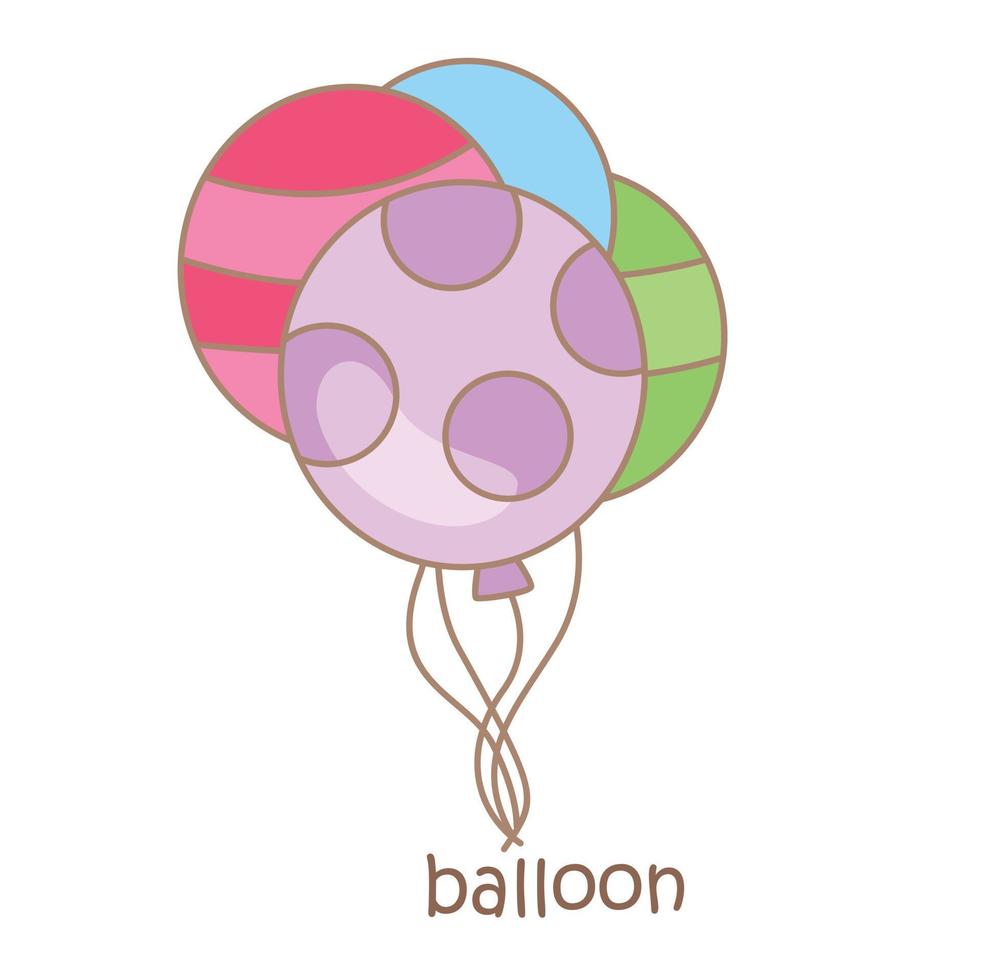 alfabet b voor ballon illustratie vector clip art