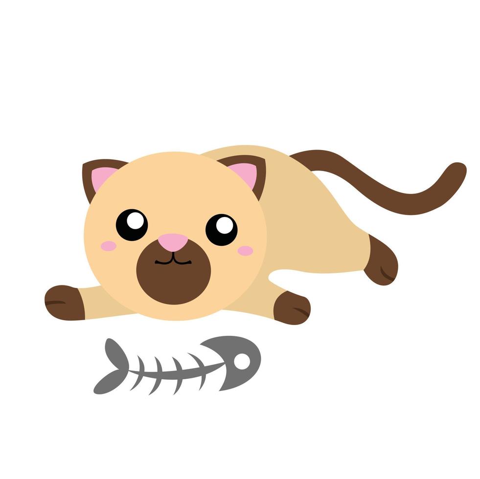 schattig weinig kat katje dier huisdier illustratie vector clip art
