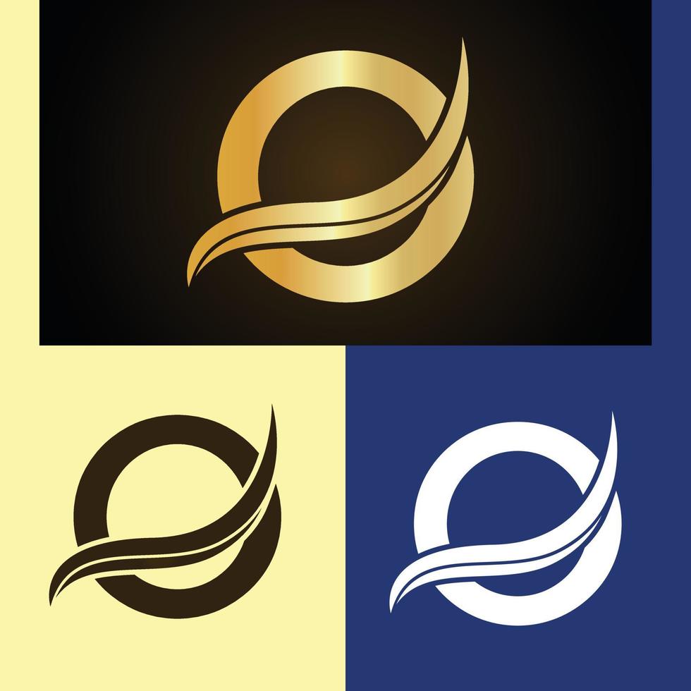 luxe logo ontwerp met monogram brief O vector