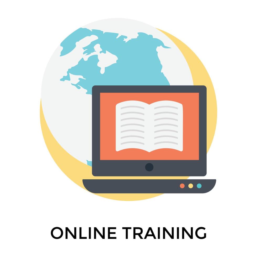 trendy online training vector