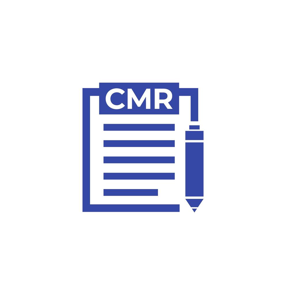 cmr transport documentpictogram op wit vector