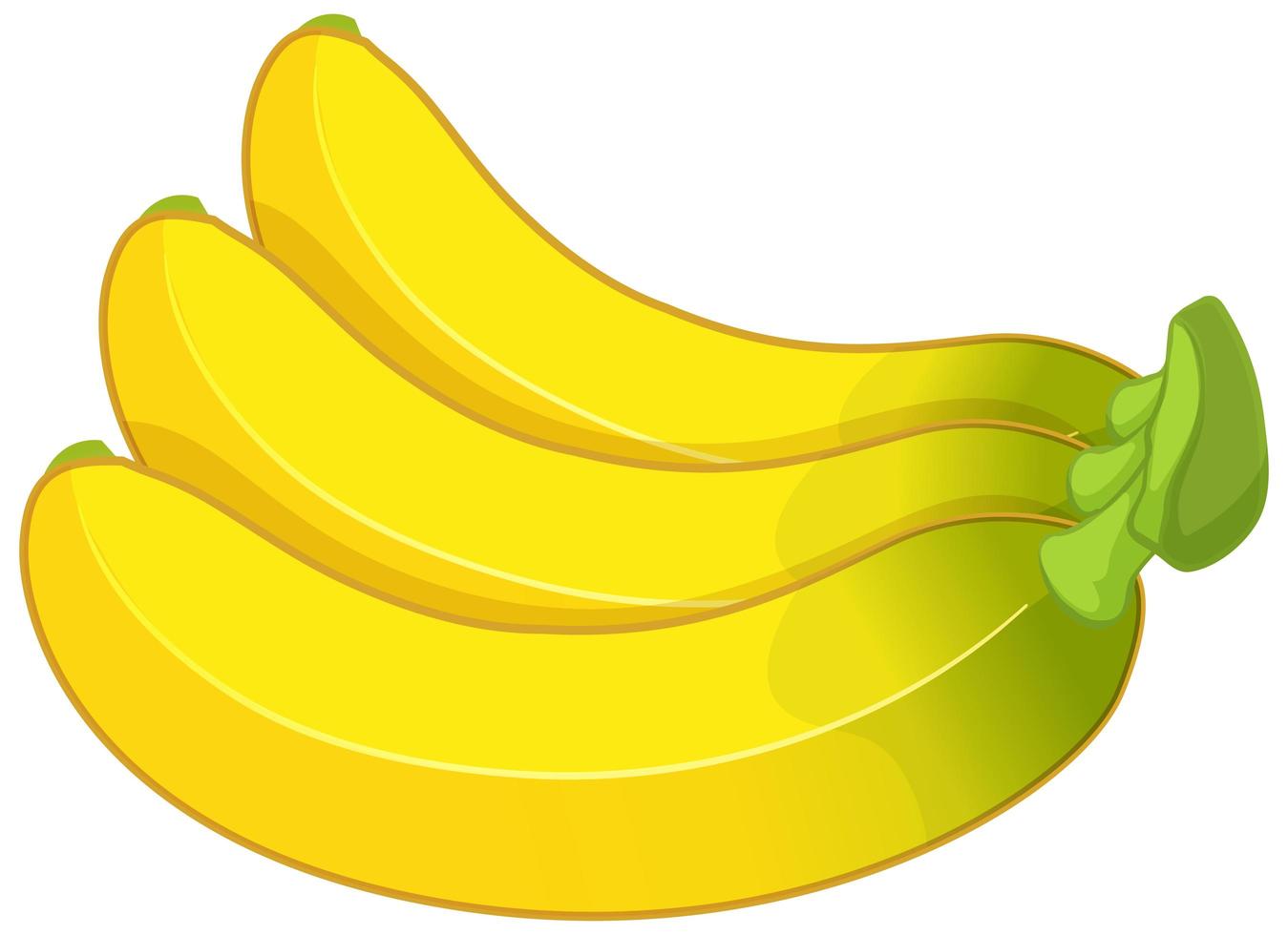 tros bananen cartoon stijl geïsoleerd op een witte achtergrond vector