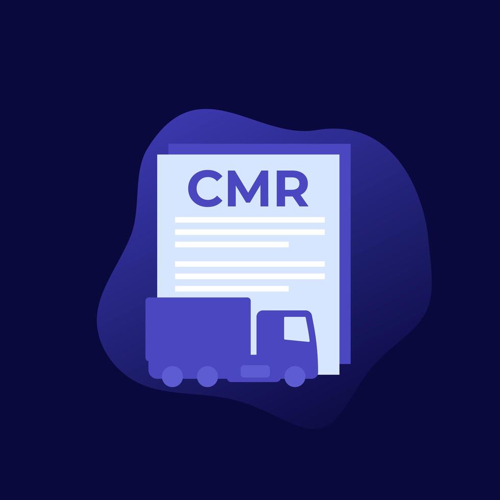 cmr transport documentpictogram vector