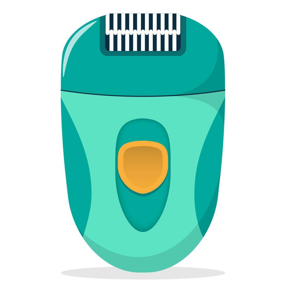 modern elektrisch epilator voor teder verwijdering van ongewenst lichaam haar. vector vlak illustratie, geïsoleerd Aan wit achtergrond.