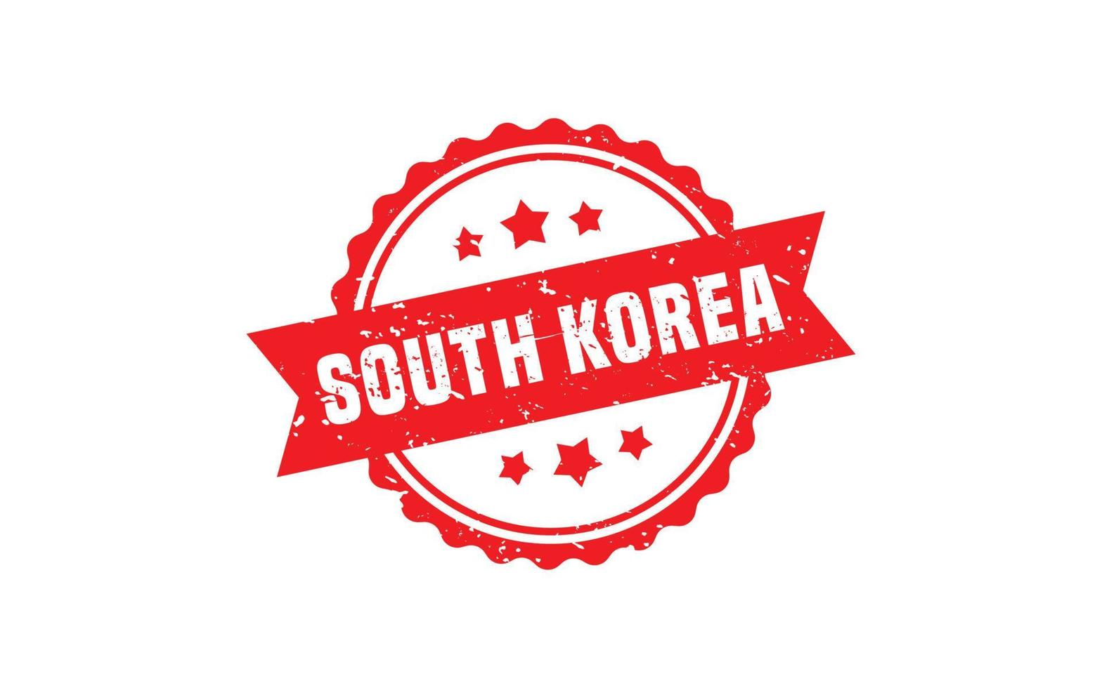 zuiden Korea postzegel rubber met grunge stijl Aan wit achtergrond vector