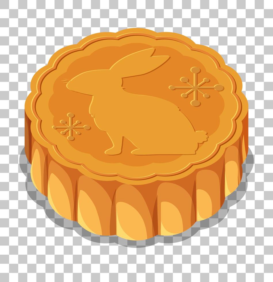 een maancake geïsoleerd op transparante achtergrond vector