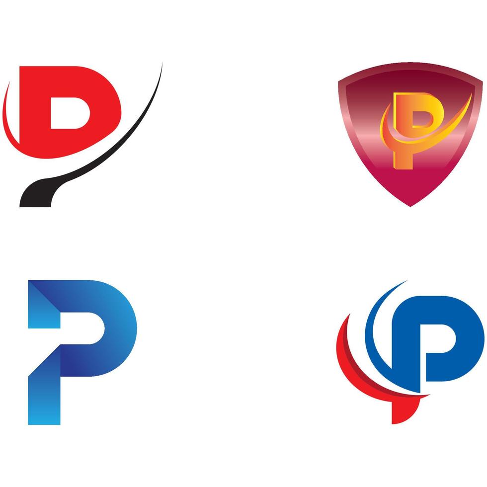brief p icoon logo ontwerp illustratie vector