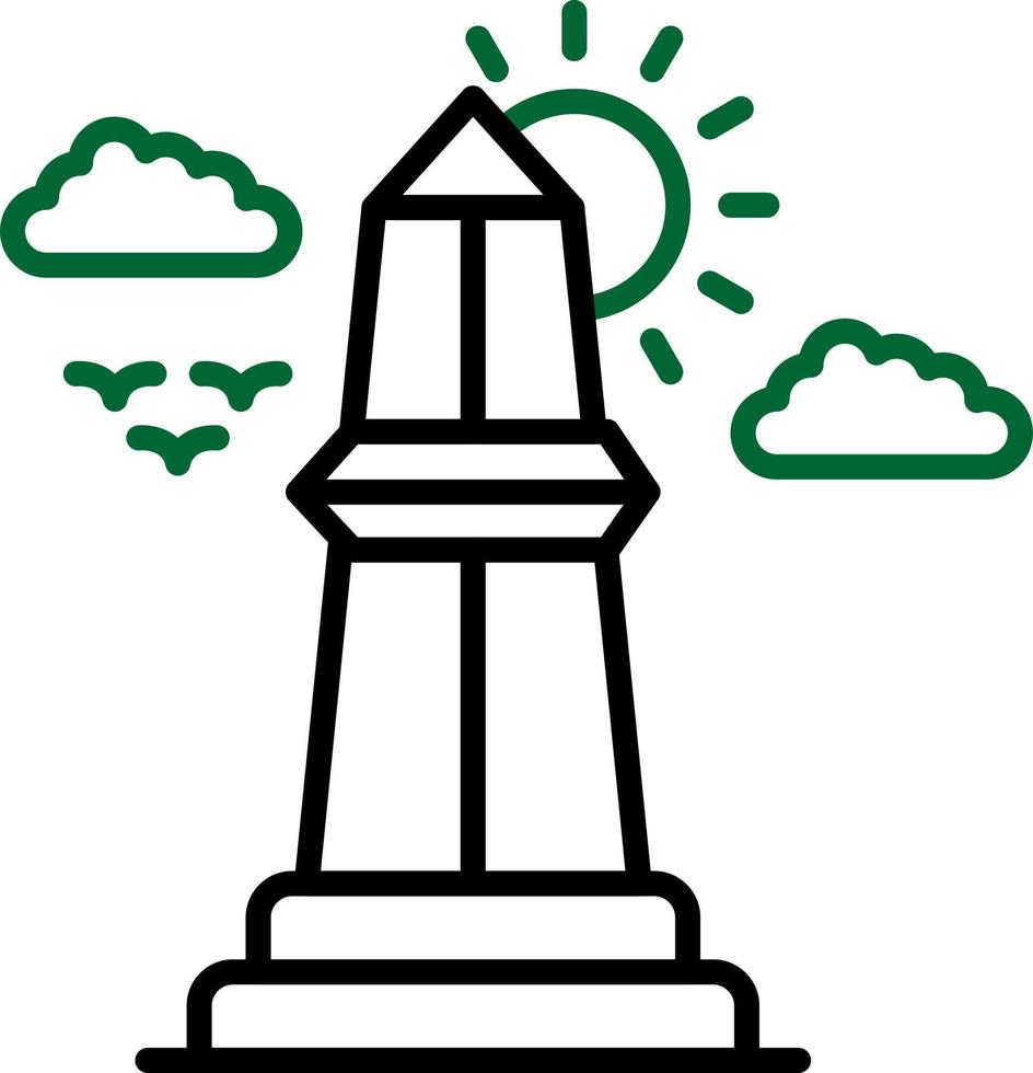 obelisk creatief icoon ontwerp vector