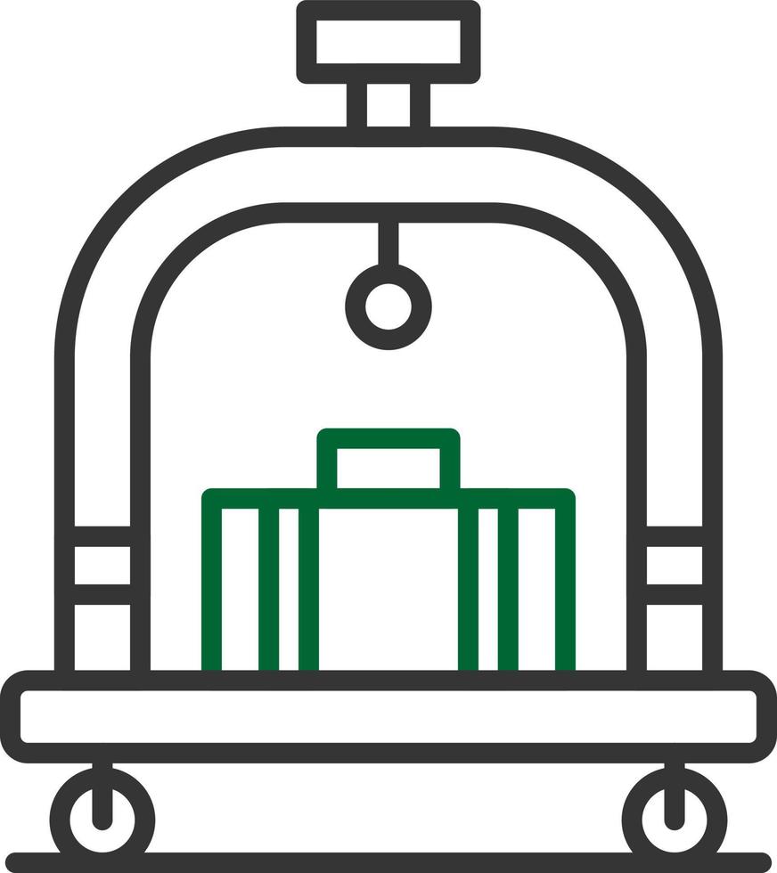 hotel trolley creatief icoon ontwerp vector