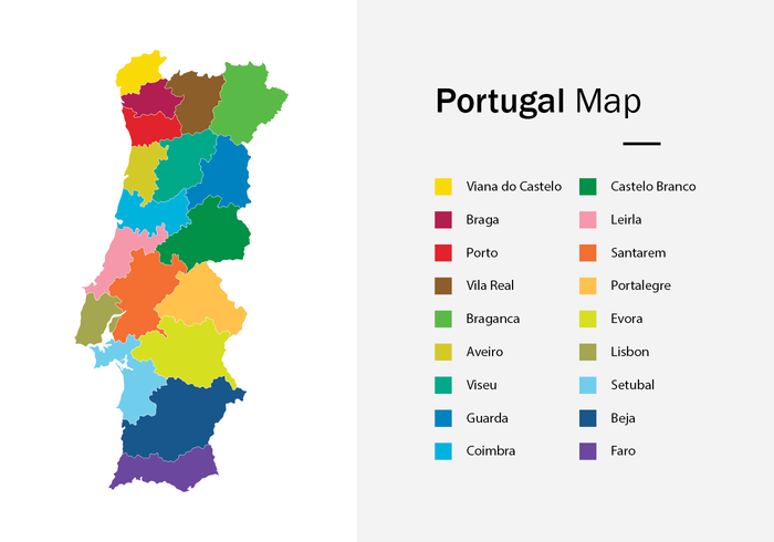 Portugal Kaart Vector