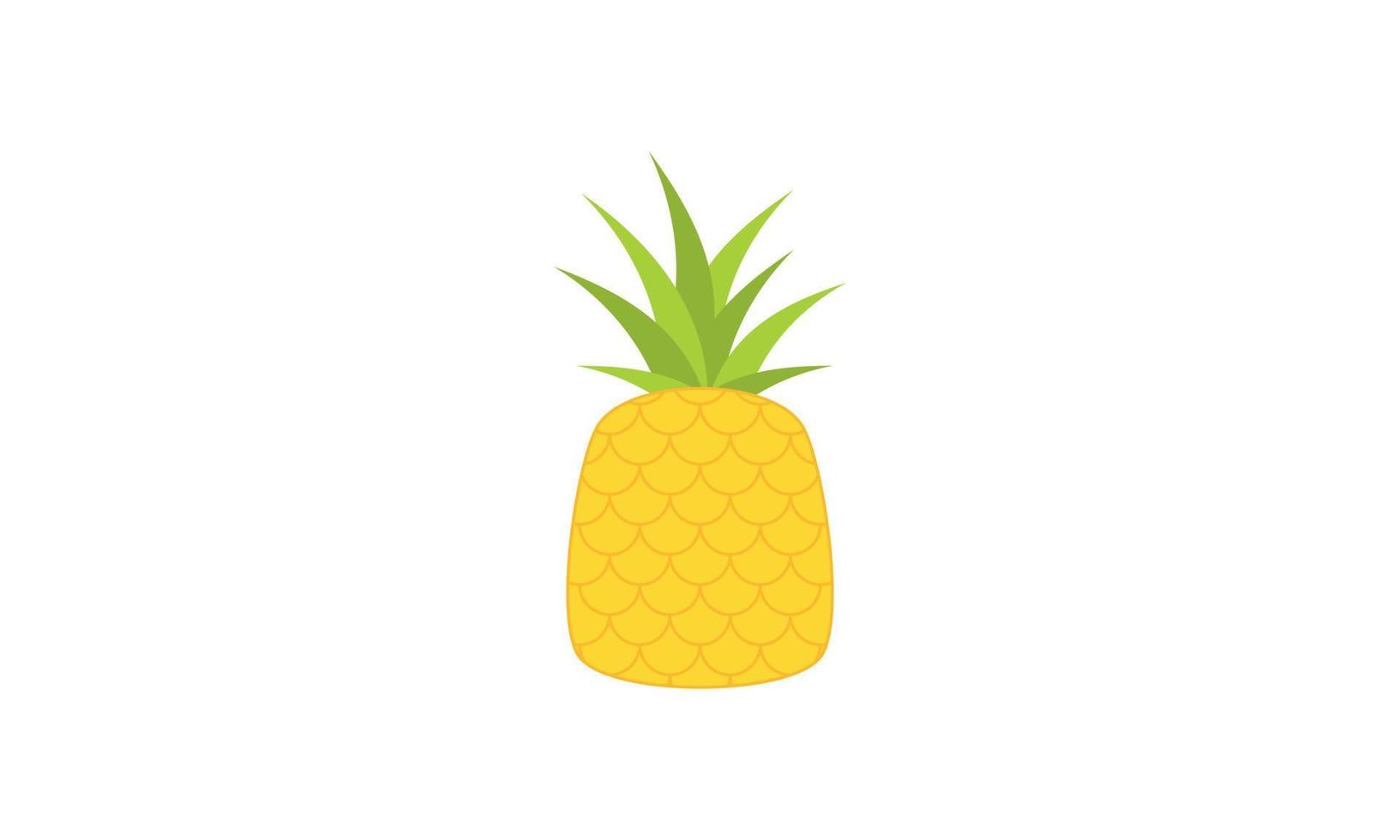 ananas logo. illustratie van ananas fruit, zomer fruit, voor een gezond en natuurlijk leven. vector