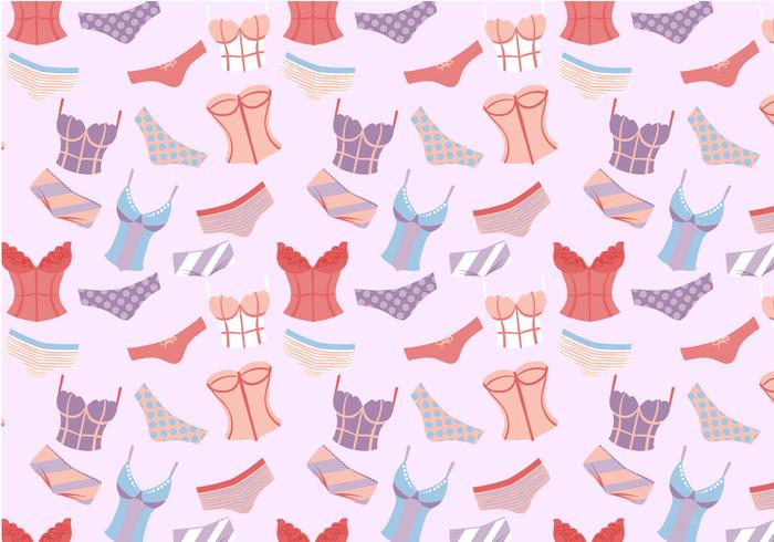 Free Woman's Underwear Pattern Vectors