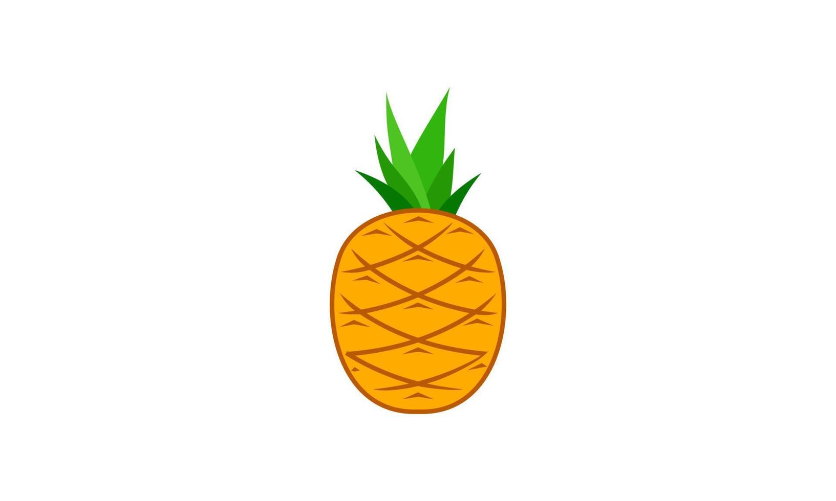 ananas logo. illustratie van ananas fruit, zomer fruit, voor een gezond en natuurlijk leven. vector