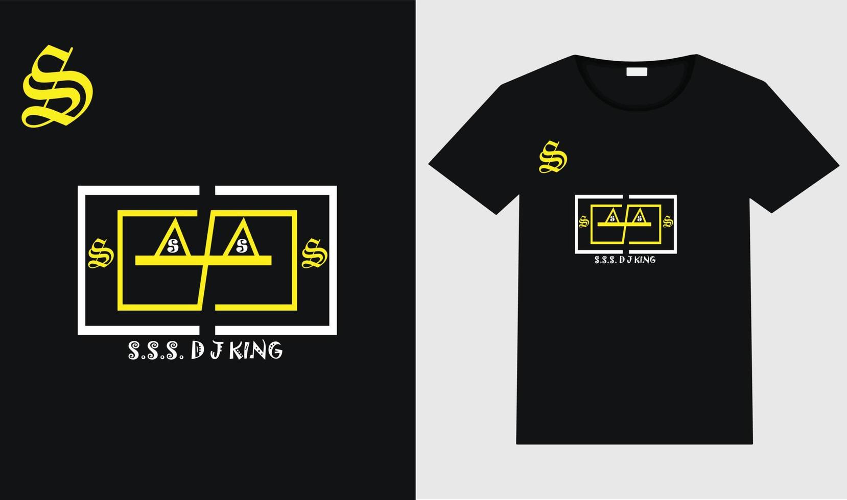 s dj koning typografie t-shirt ontwerp nieuw kign t-shirt vector