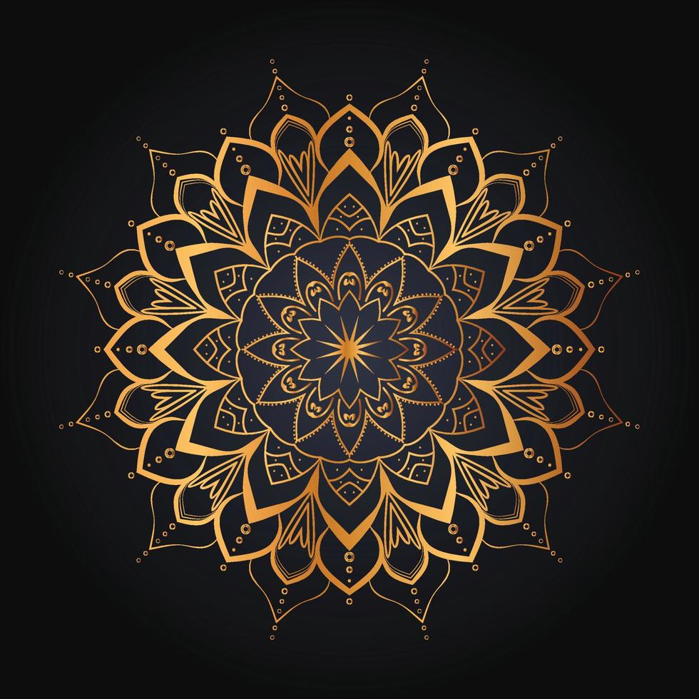 luxe mandala bedrijf kaart met gouden patroon Arabisch Islamitisch stijl vector