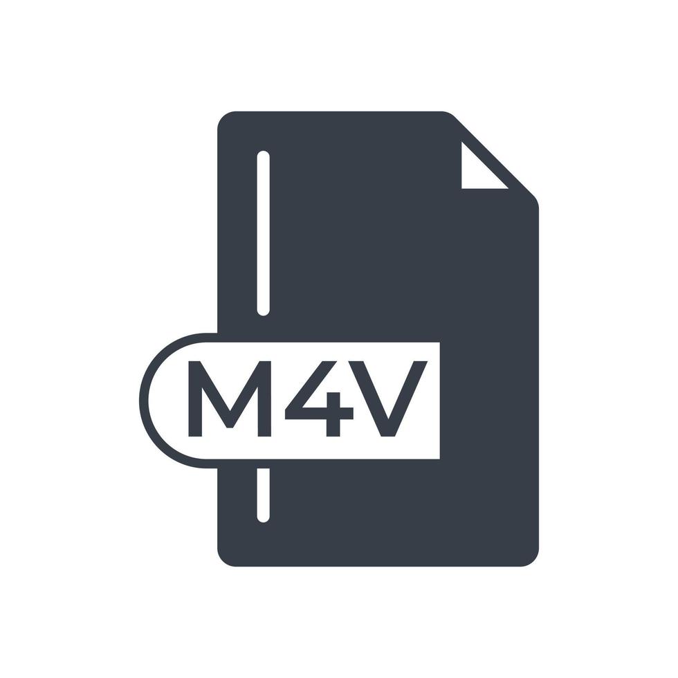 m4v het dossier formaat icoon. m4v uitbreiding gevulde icoon. vector