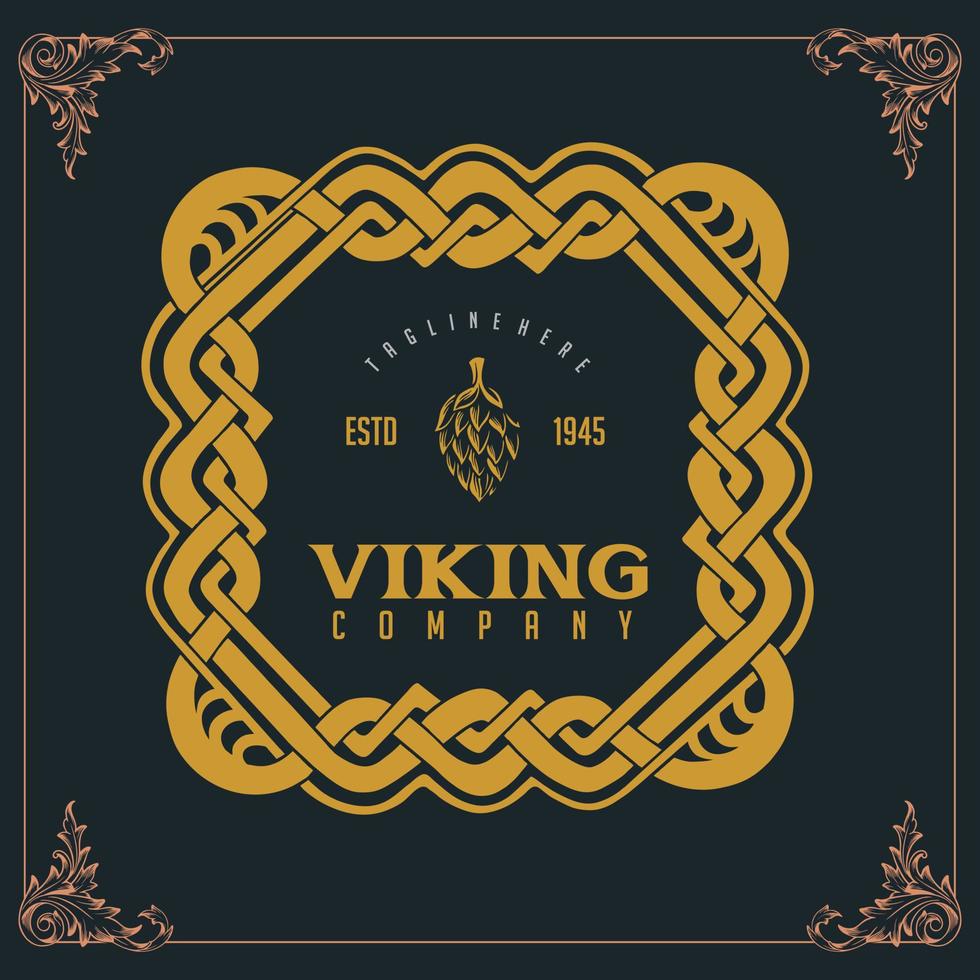 elegant viking klassiek kader illustratie vector