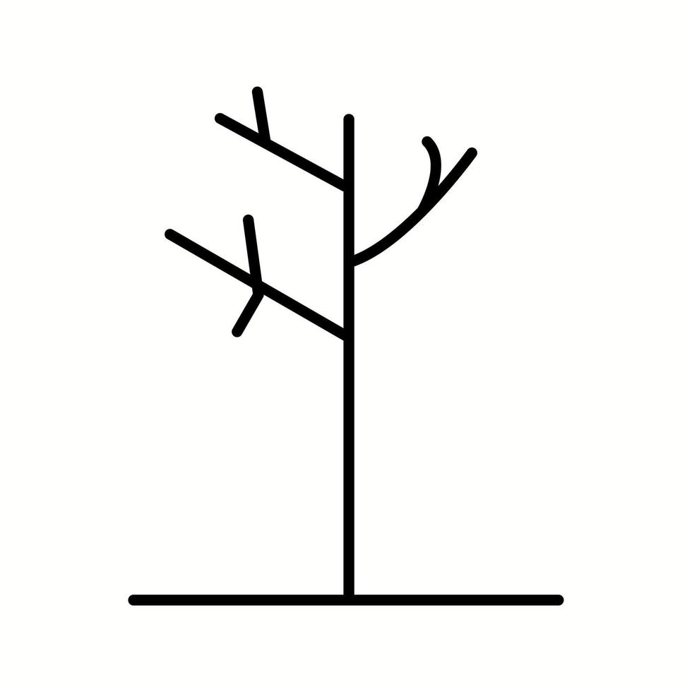 uniek herfst boom vector lijn icoon
