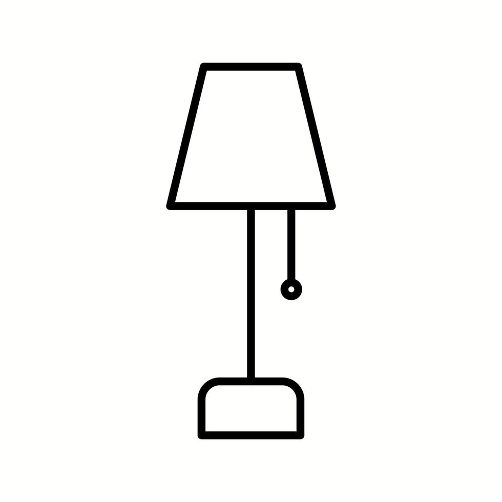 uniek lamp lijn vector icoon