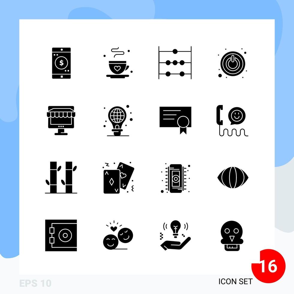 modern pak van 16 pictogrammen solide glyph symbolen geïsoleerd Aan wit achtergrondkleur voor website ontwerpen creatief zwart icoon vector achtergrond