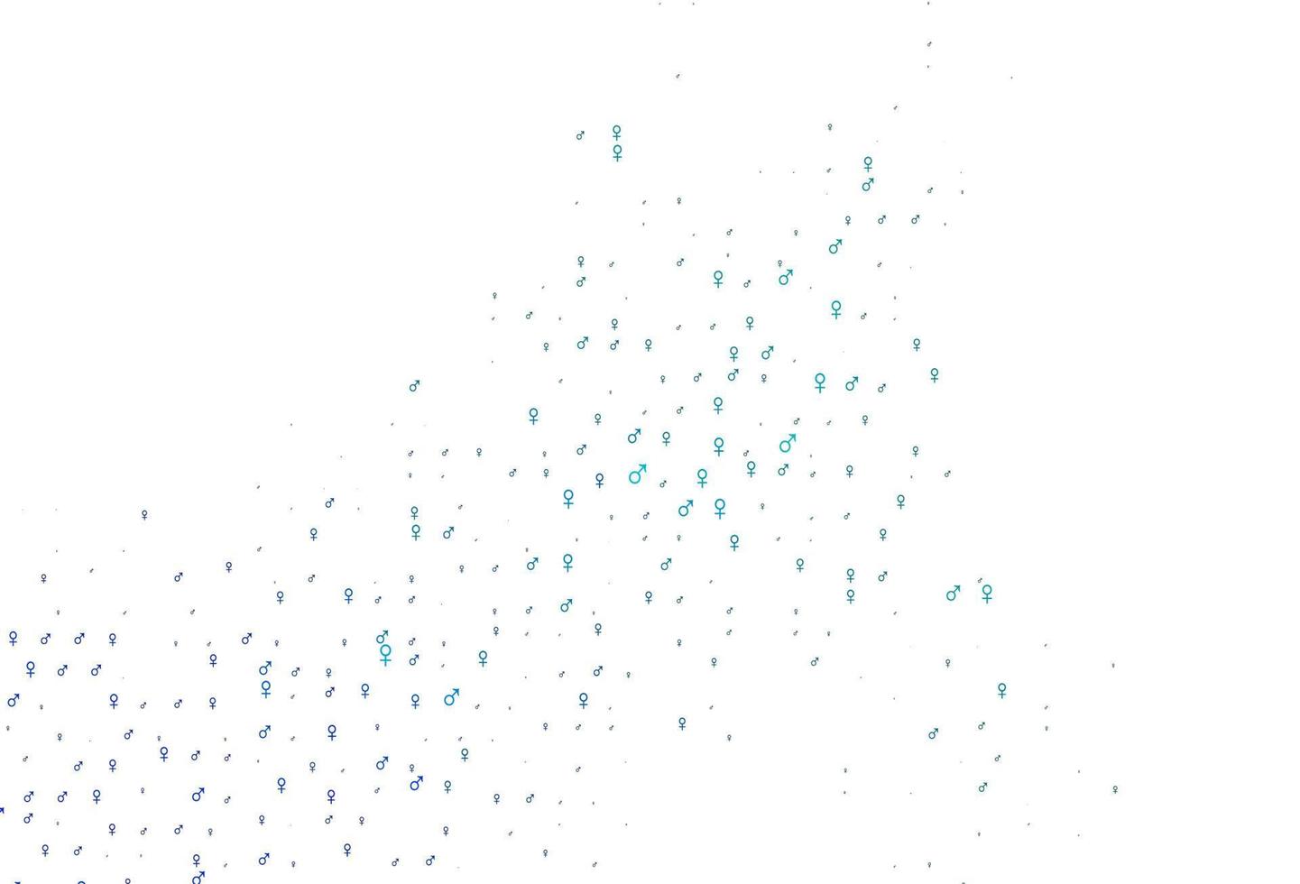 lichtblauwe vectorachtergrond met geslachtssymbolen. vector