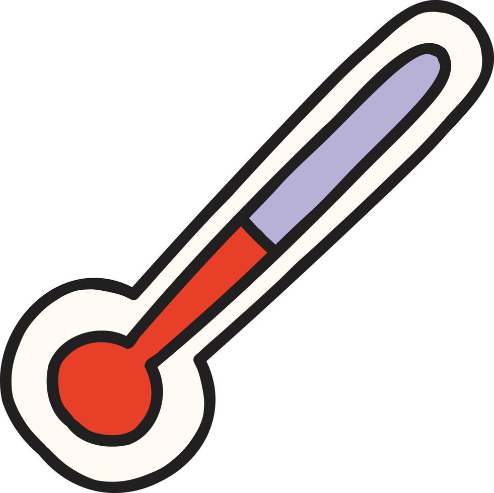 hand- getrokken thermometer illustratie vector