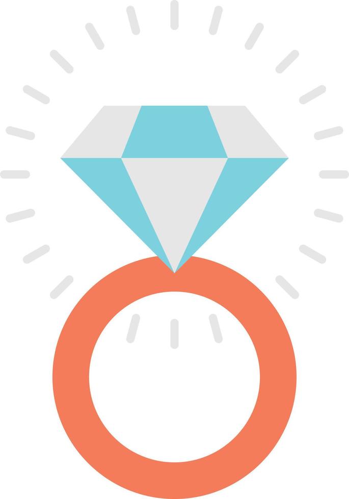 diamant ring illustratie in minimaal stijl vector