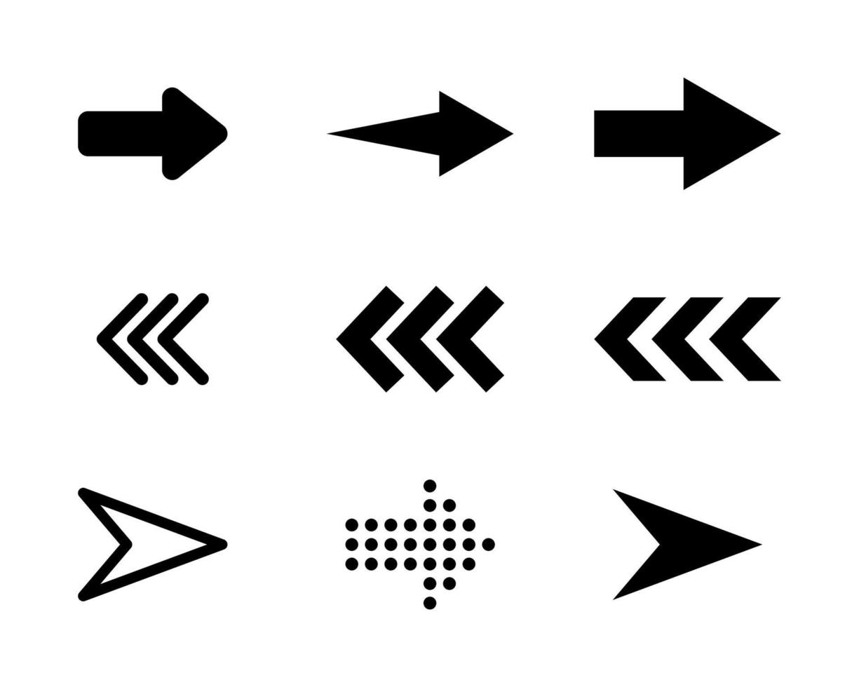 verschillend pijl icoon verzameling vector