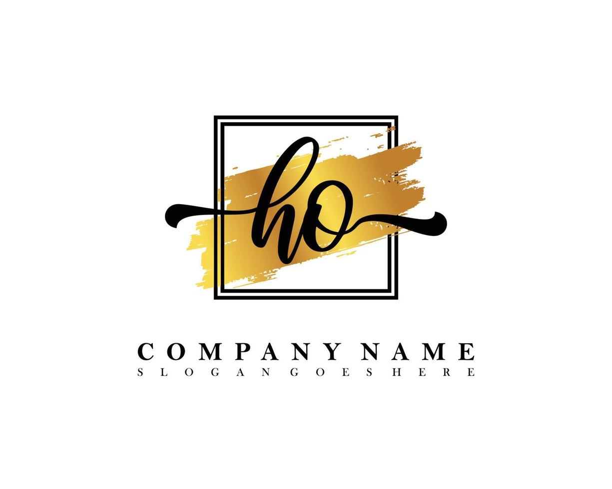 ho eerste handschrift logo concept vector